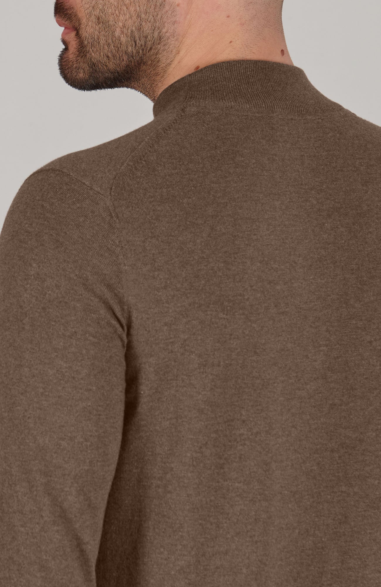 light brown mens mock turtle neck jumper