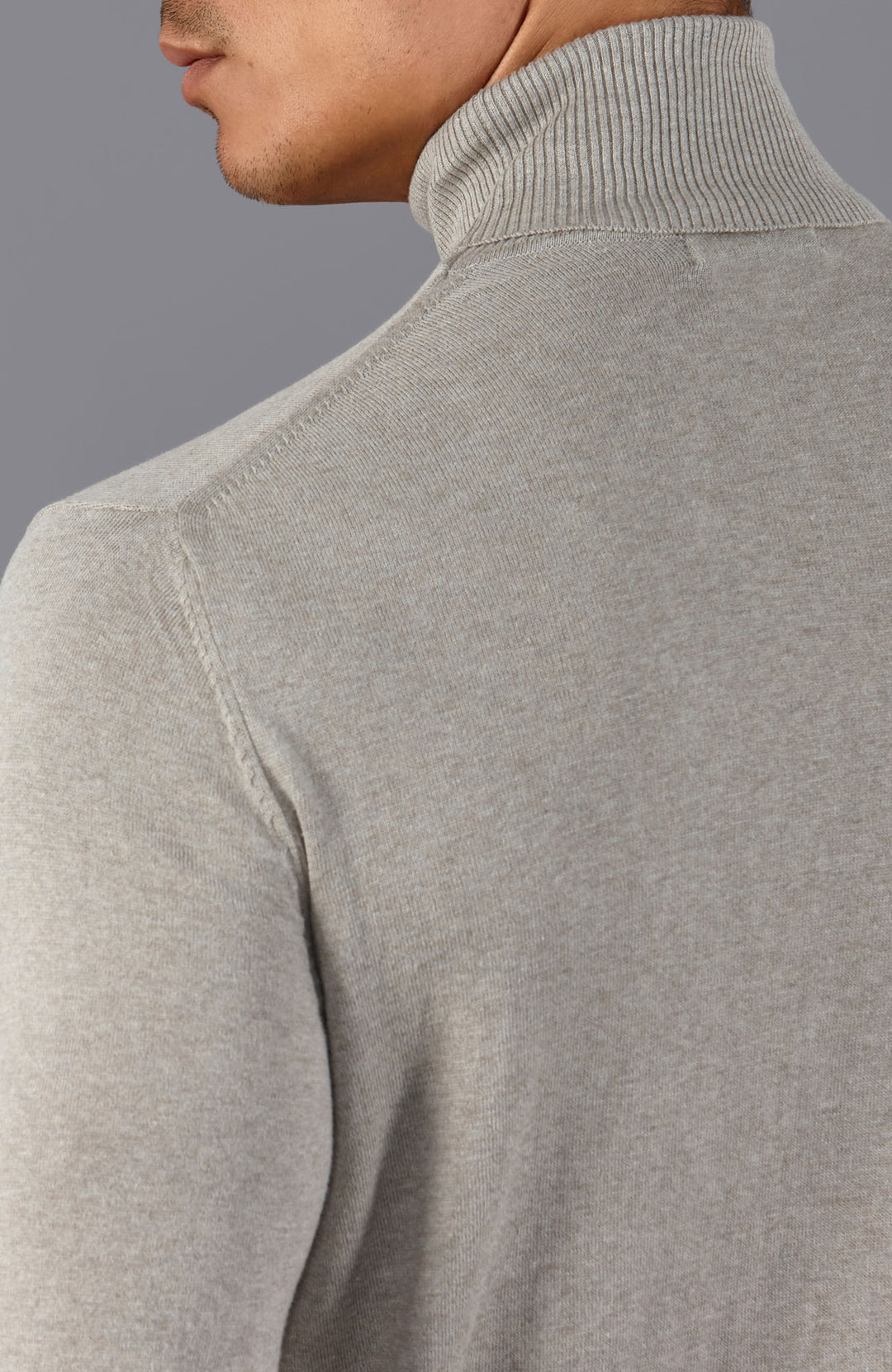 beige mens turtle neck sweater
