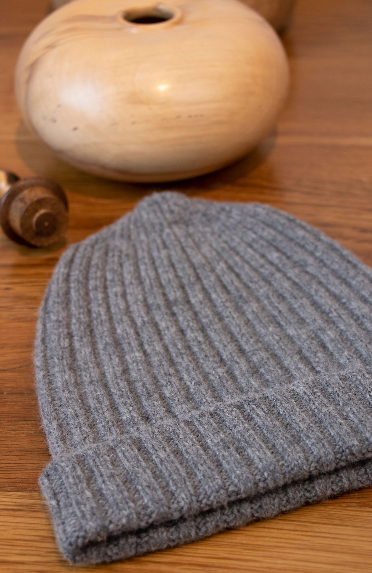 Gerippte Unisex-Mütze aus 100 % Lammwolle