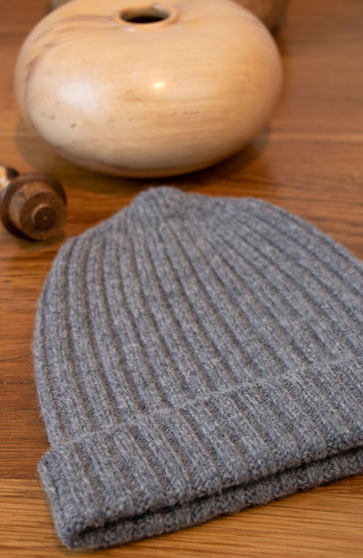 Gerippte Unisex-Mütze aus 100 % Lammwolle