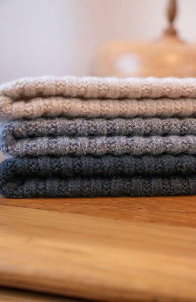 Gerippte Unisex-Mütze aus 100 % Lammwolle