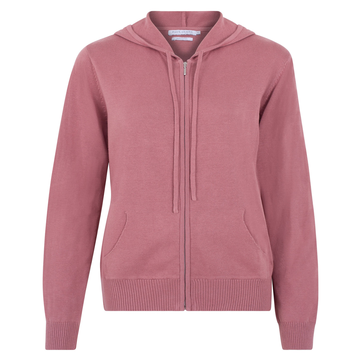 pink womens zip up hooded sweater