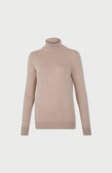 Sand Womens Cotton Roll Neck Jumper  By Paul James