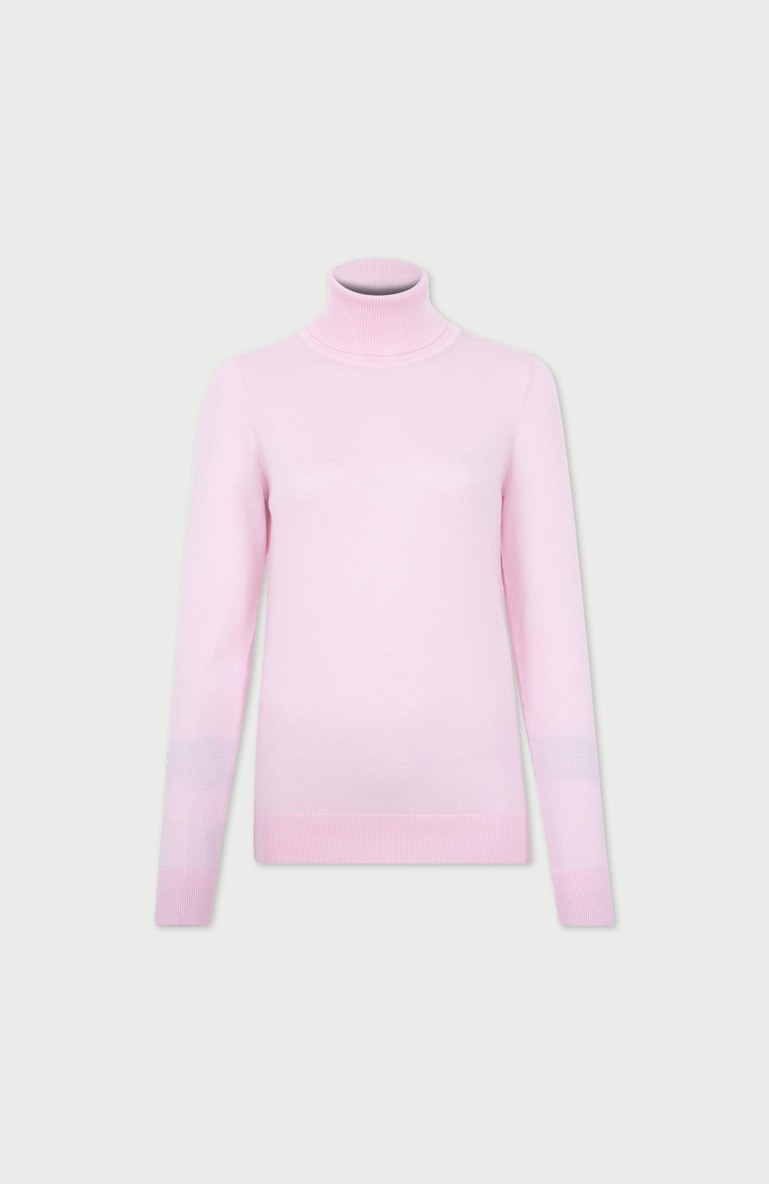 Pink Womens Cotton Roll Neck Jumper  By Paul James