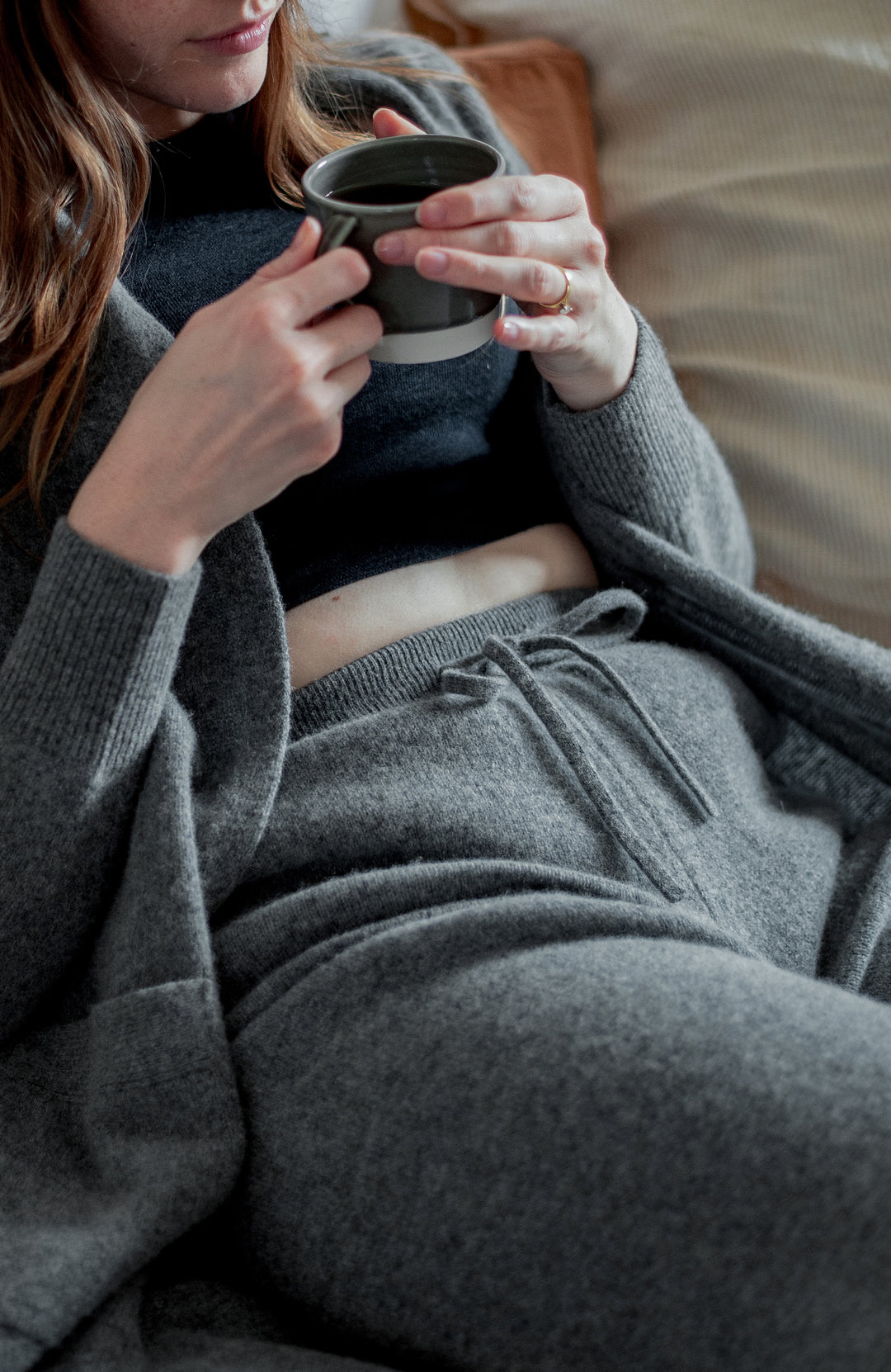Grey womens lambswool trousers by Paul James