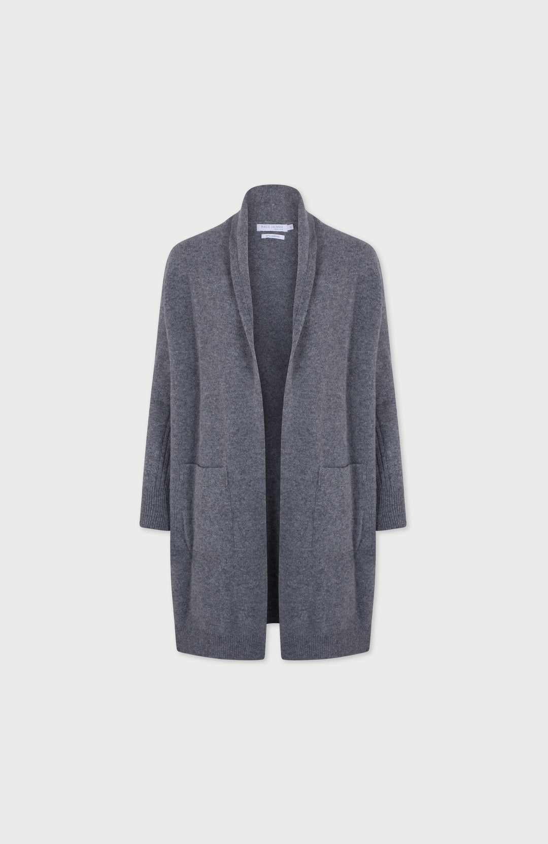 Grey Womens Lambswool Cardigan By Paul James