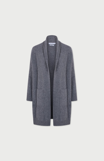 Grey Womens Lambswool Cardigan By Paul James