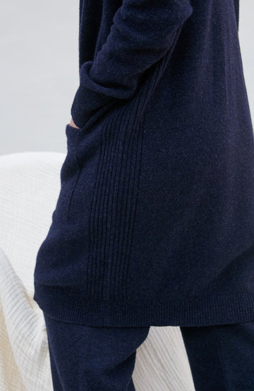 Blue womens lambswool Cardigan by Paul James
