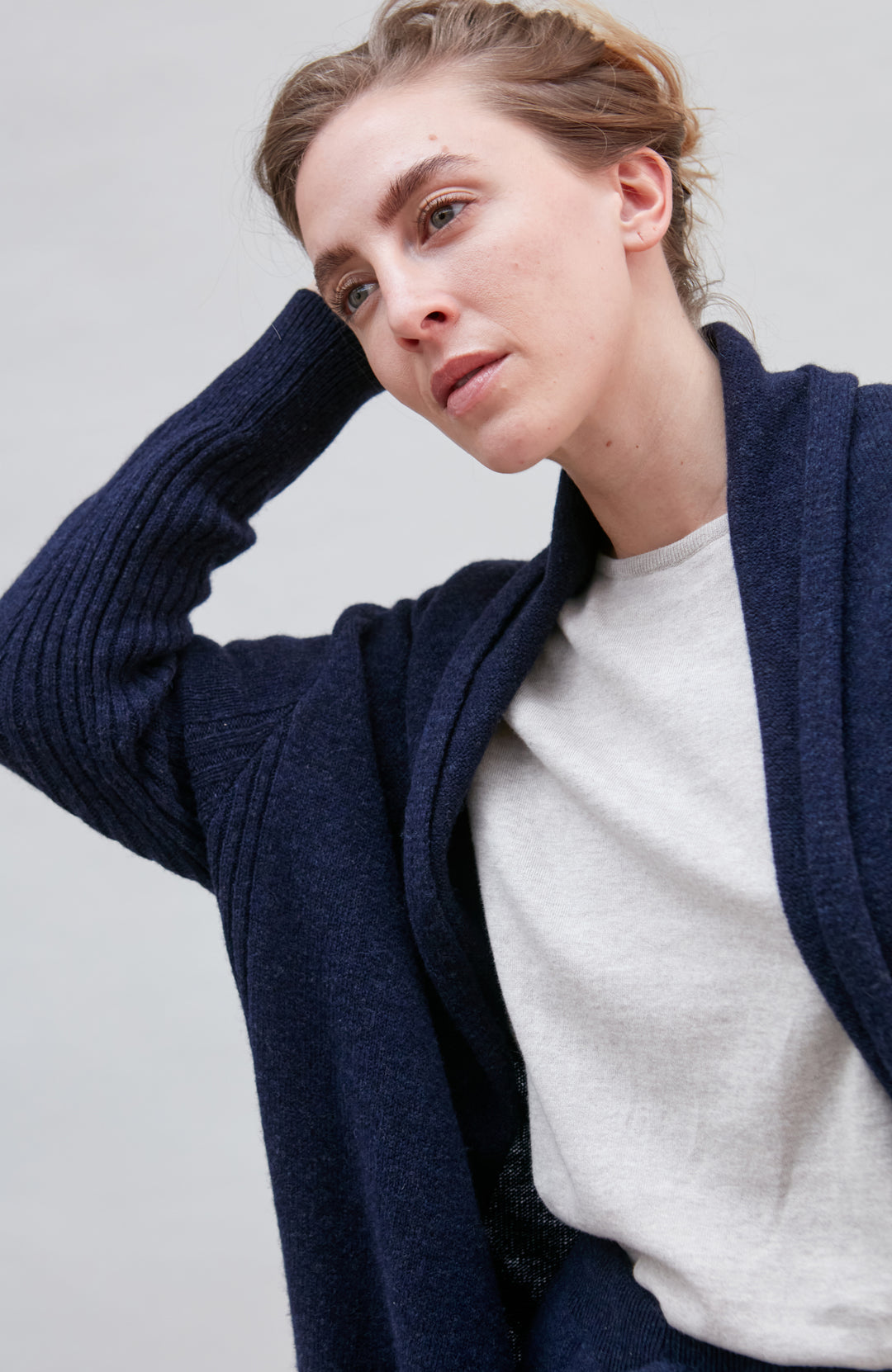 Blue  womens lambswool Cardigan by Paul James