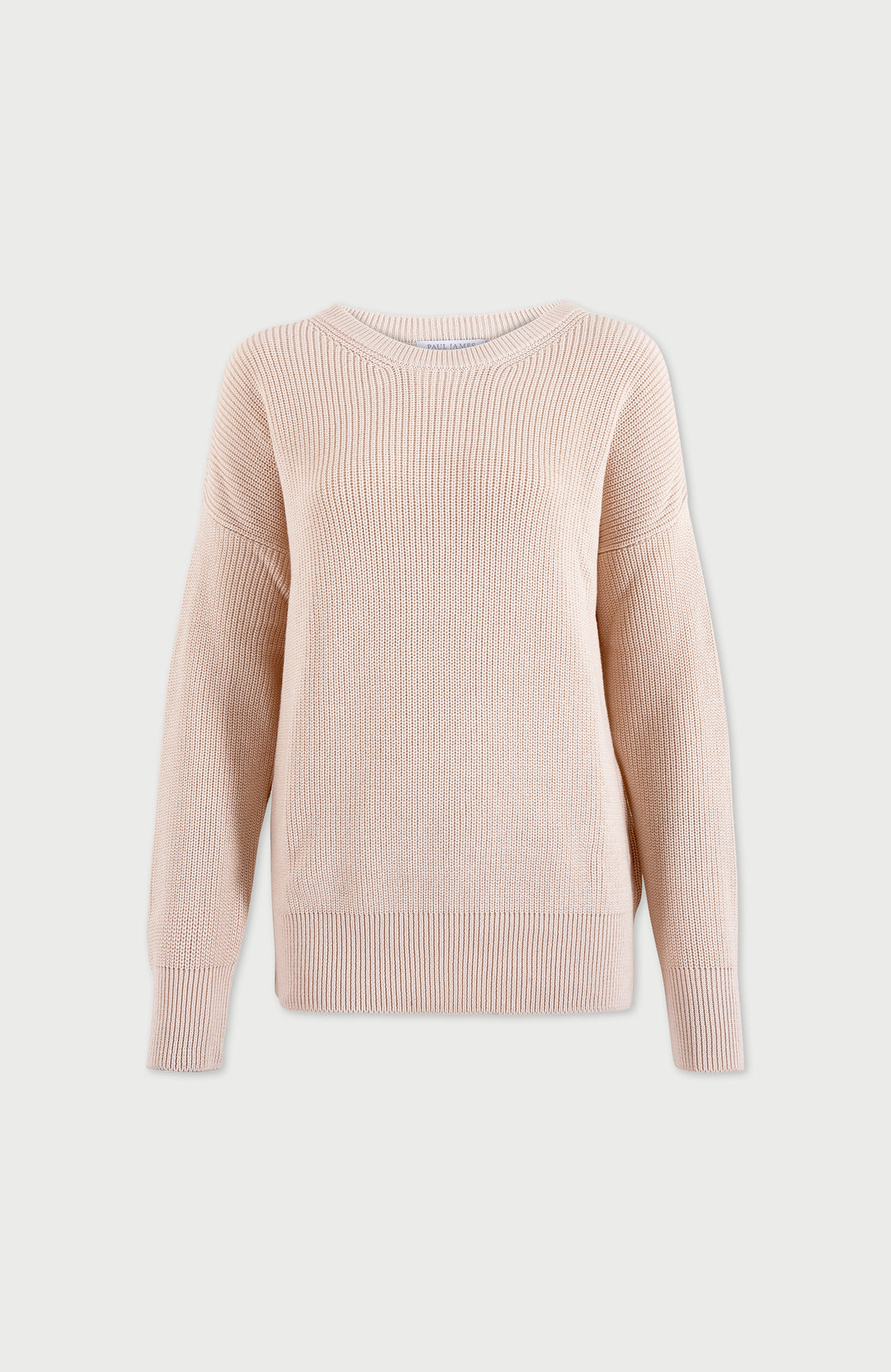 Ecru Womens Cotton Ribbed Jumper By Paul James