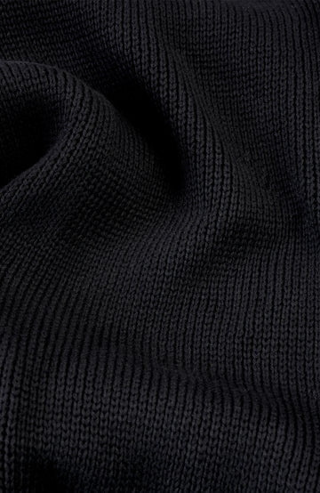 Black Womens Cotton Roll Neck Jumper By Paul James