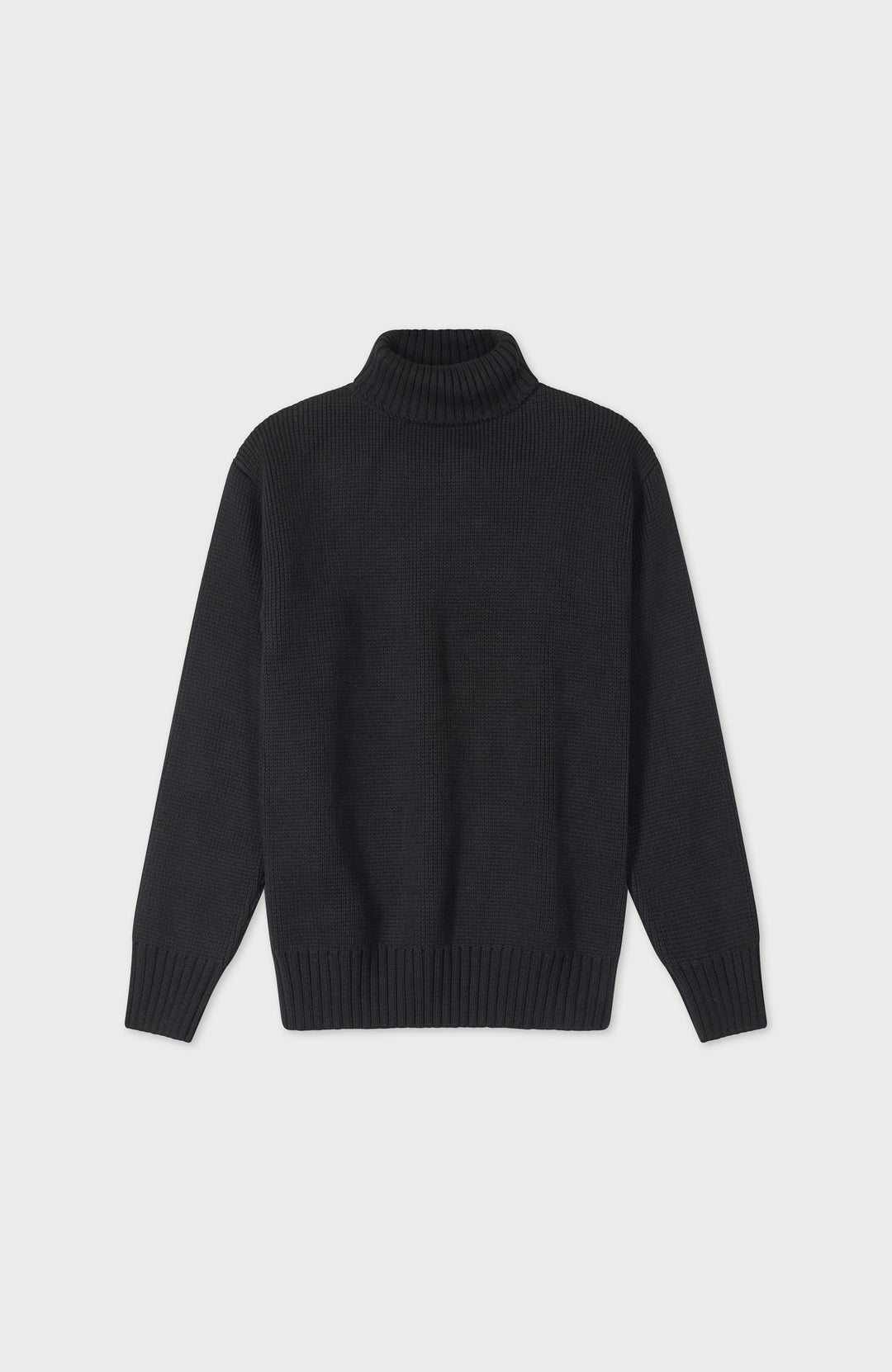 Black Womens Cotton Roll Neck Jumper By Paul James