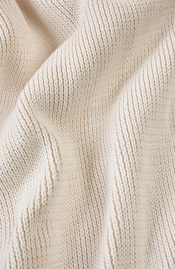 Ecru Womens Cotton Roll Neck Jumper By Paul James