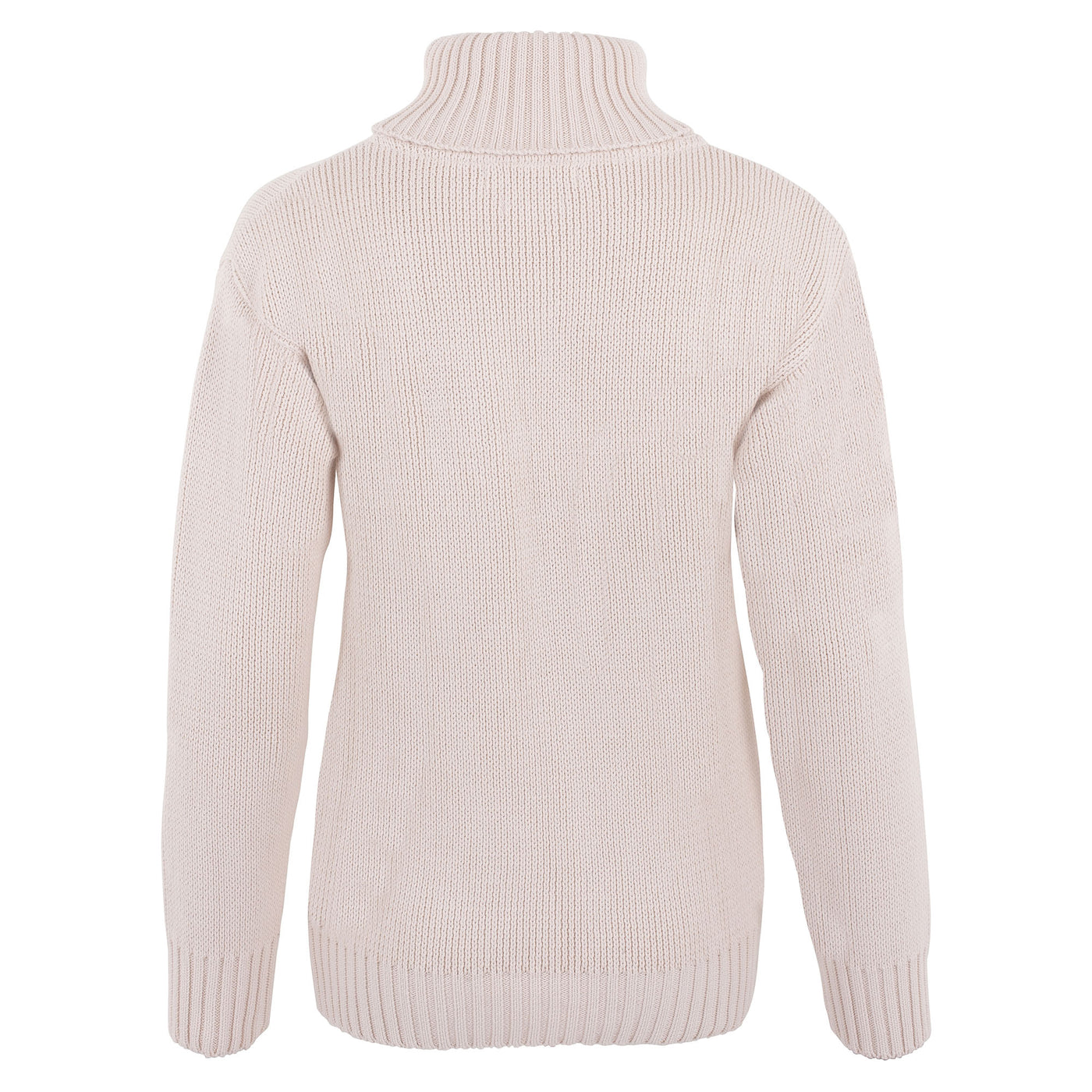 white womens chunky roll neck jumper