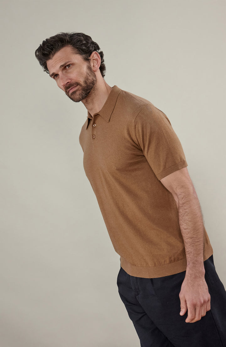 本日限定Cotton Knit Short-Sleeve Polo オリーブ 1 Buy Green Regular Fit Cotton Rich Textured Short Sleeve Knit Polo