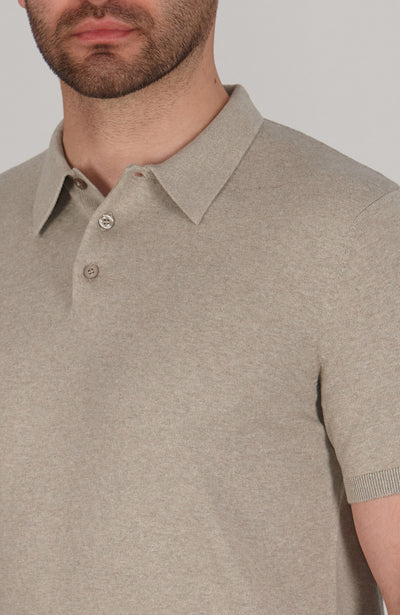 Kurzärmliges Herren-Poloshirt aus 100 % ultrafeiner Baumwolle