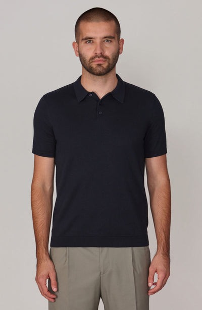 Kurzärmliges Herren-Poloshirt aus 100 % ultrafeiner Baumwolle