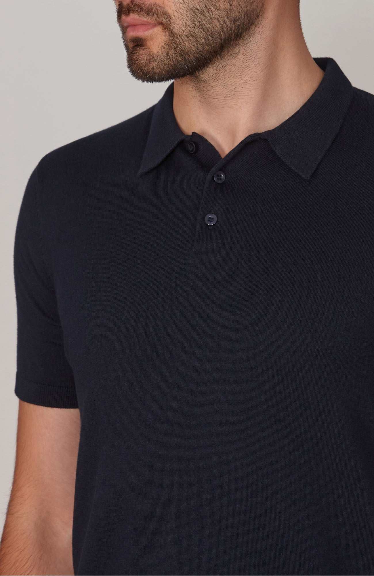 Kurzärmliges Herren-Poloshirt aus 100 % ultrafeiner Baumwolle