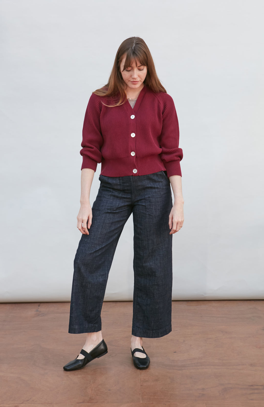 トップス THE SEA COTTON V NECK CARDIGAN ZESICA V Neck Button Down Open Front Oversized Knit Cardigan