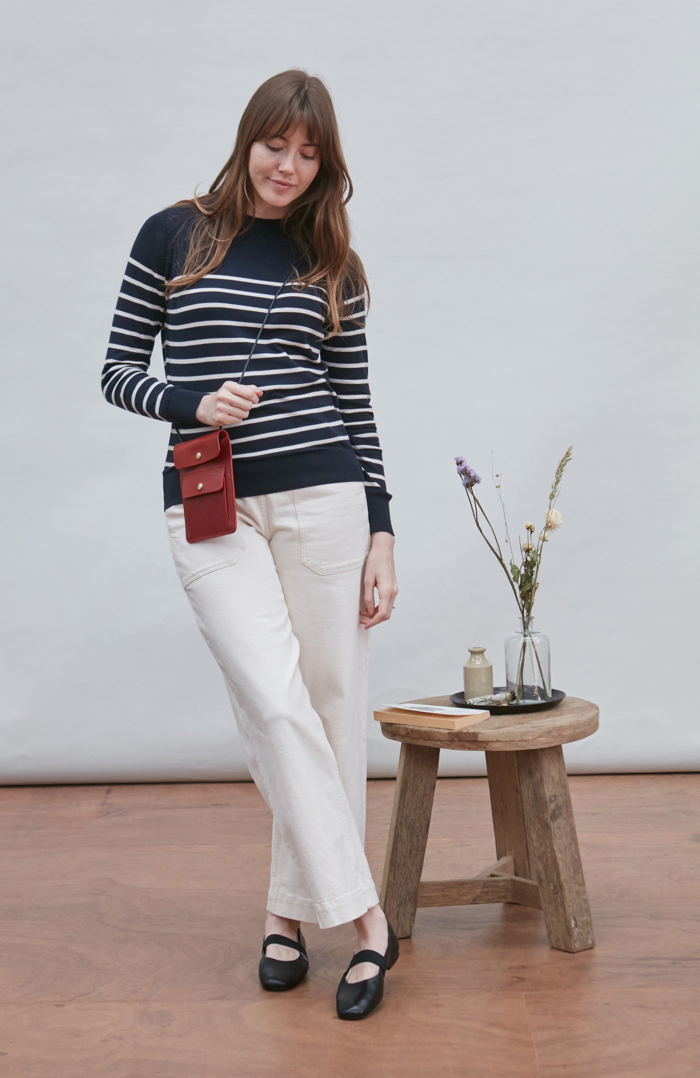 navy cotton breton stripe jumper