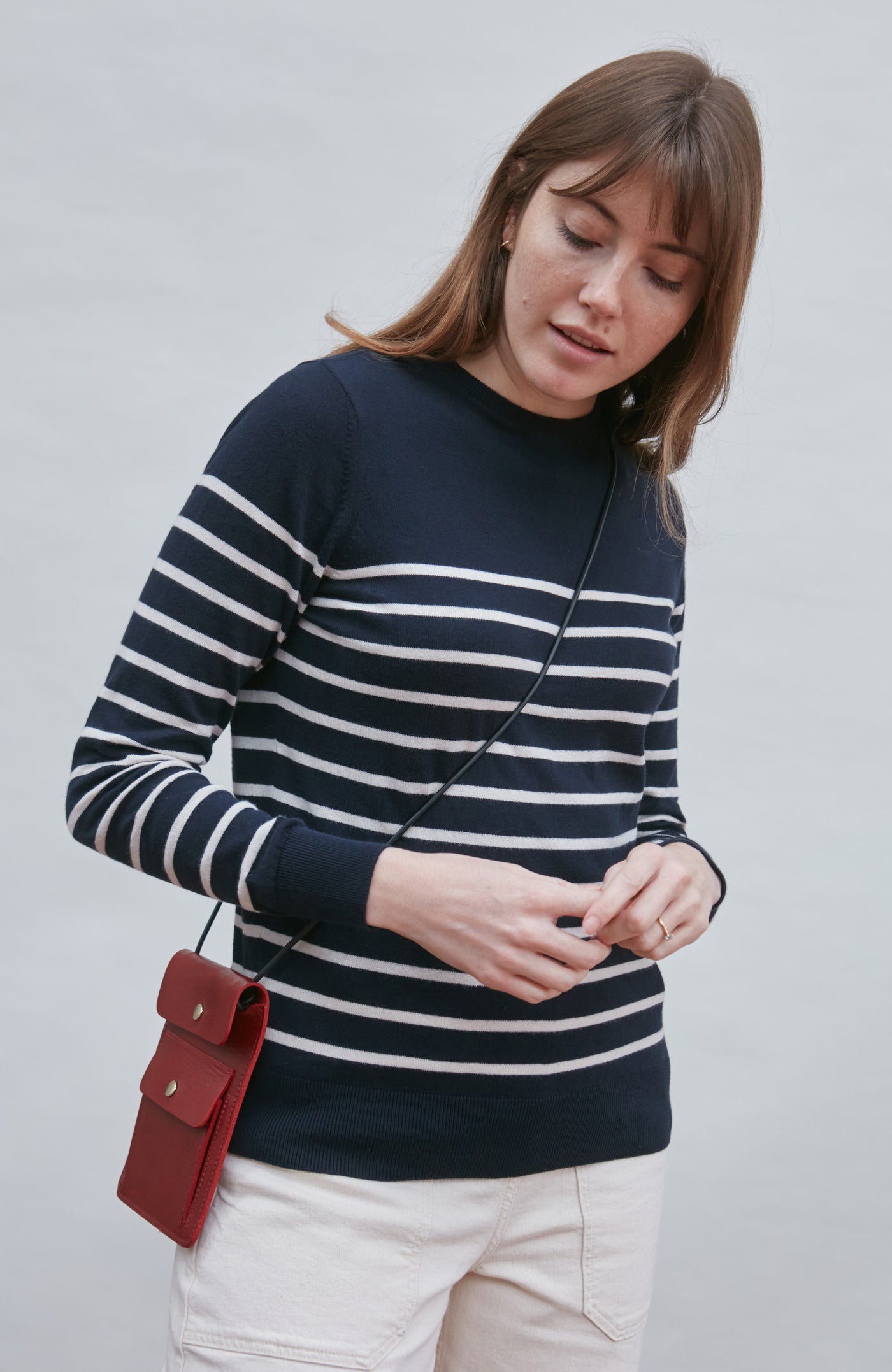 navy cotton breton stripe jumper