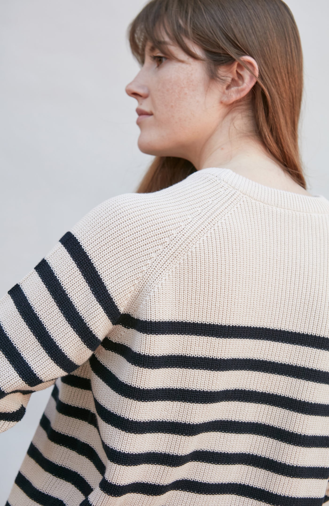 ecru womens rib cotton jumper