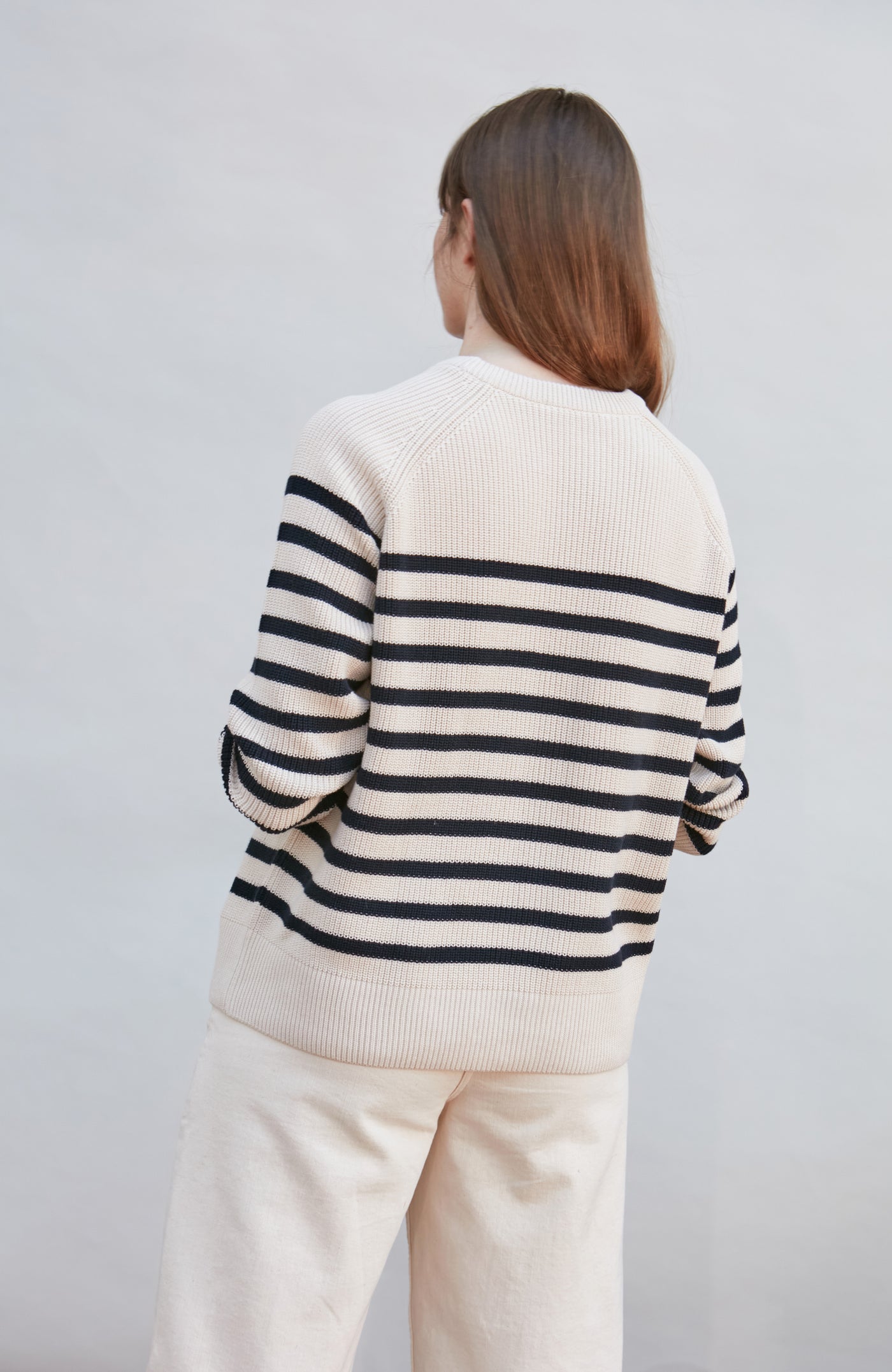 ecru womens rib cotton jumper