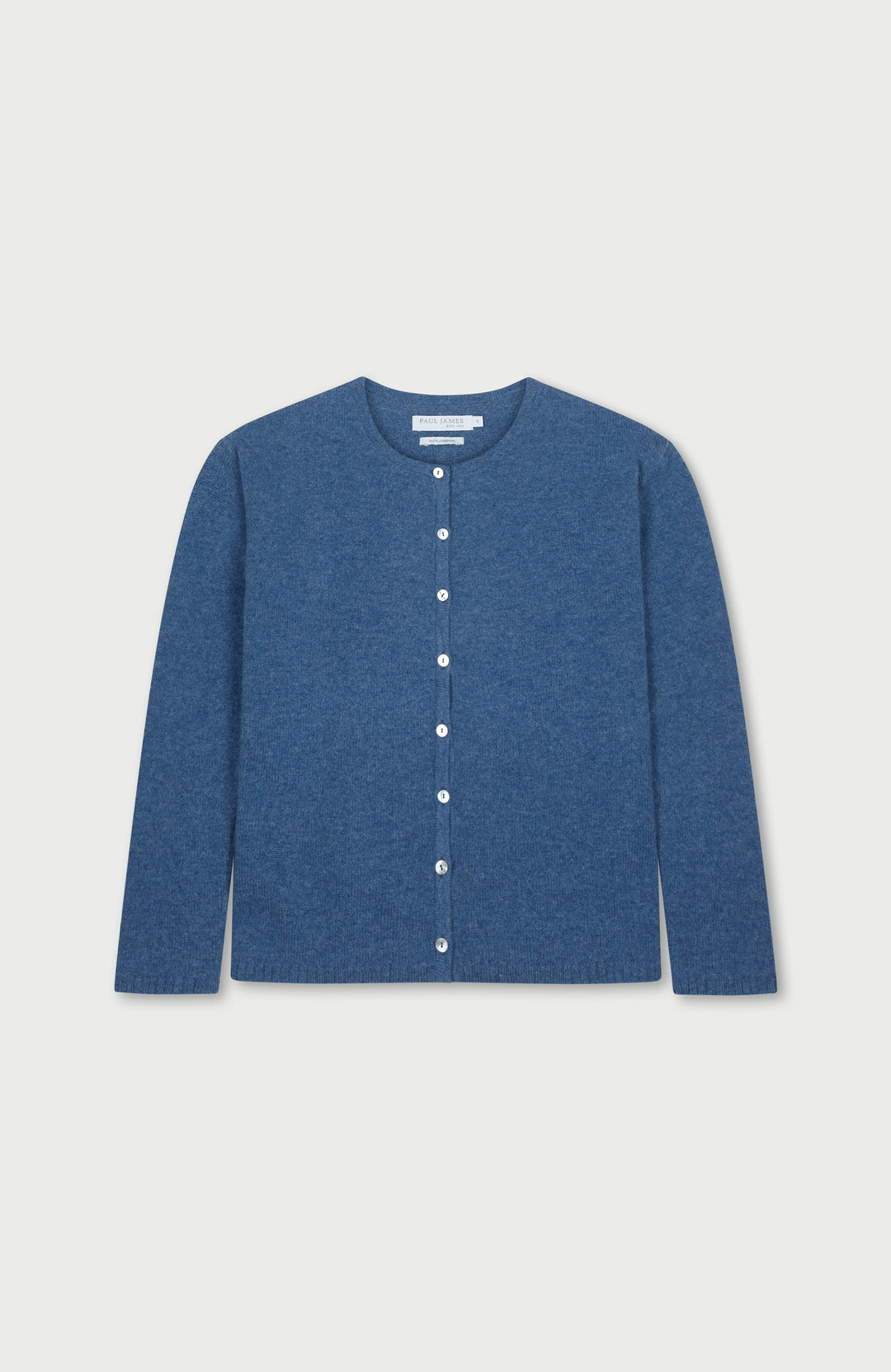 Jeans Blue  Womens Lambswool Cardigan By Paul James