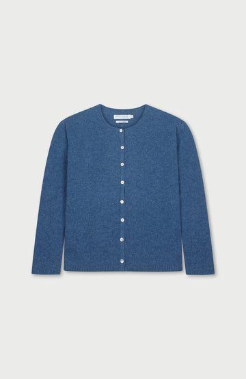 Jeans Blue  Womens Lambswool Cardigan By Paul James