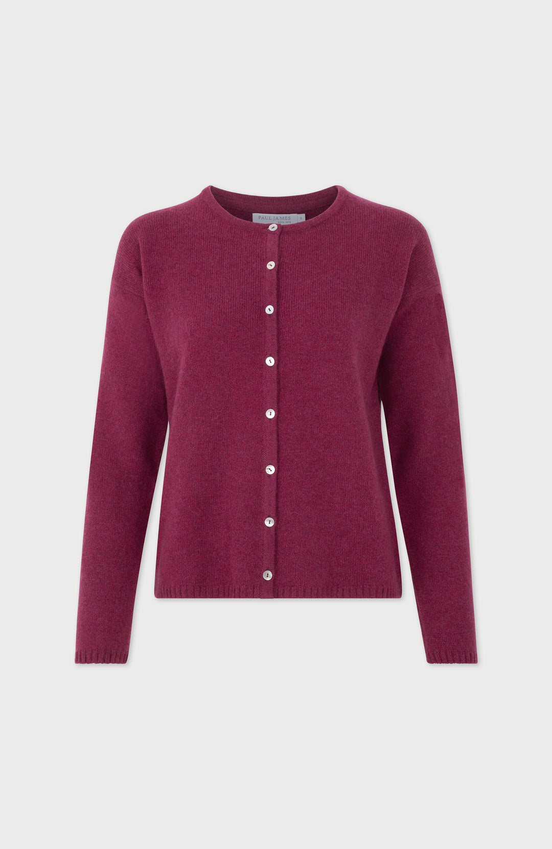 Womens Lambswool Crew Neck Cardigan – Paul James Knitwear