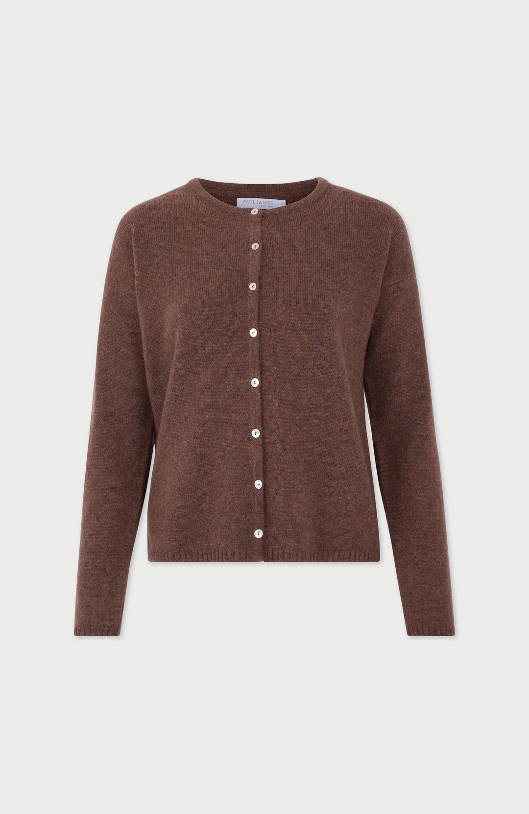 Womens Lambswool Crew Neck Cardigan – Paul James Knitwear