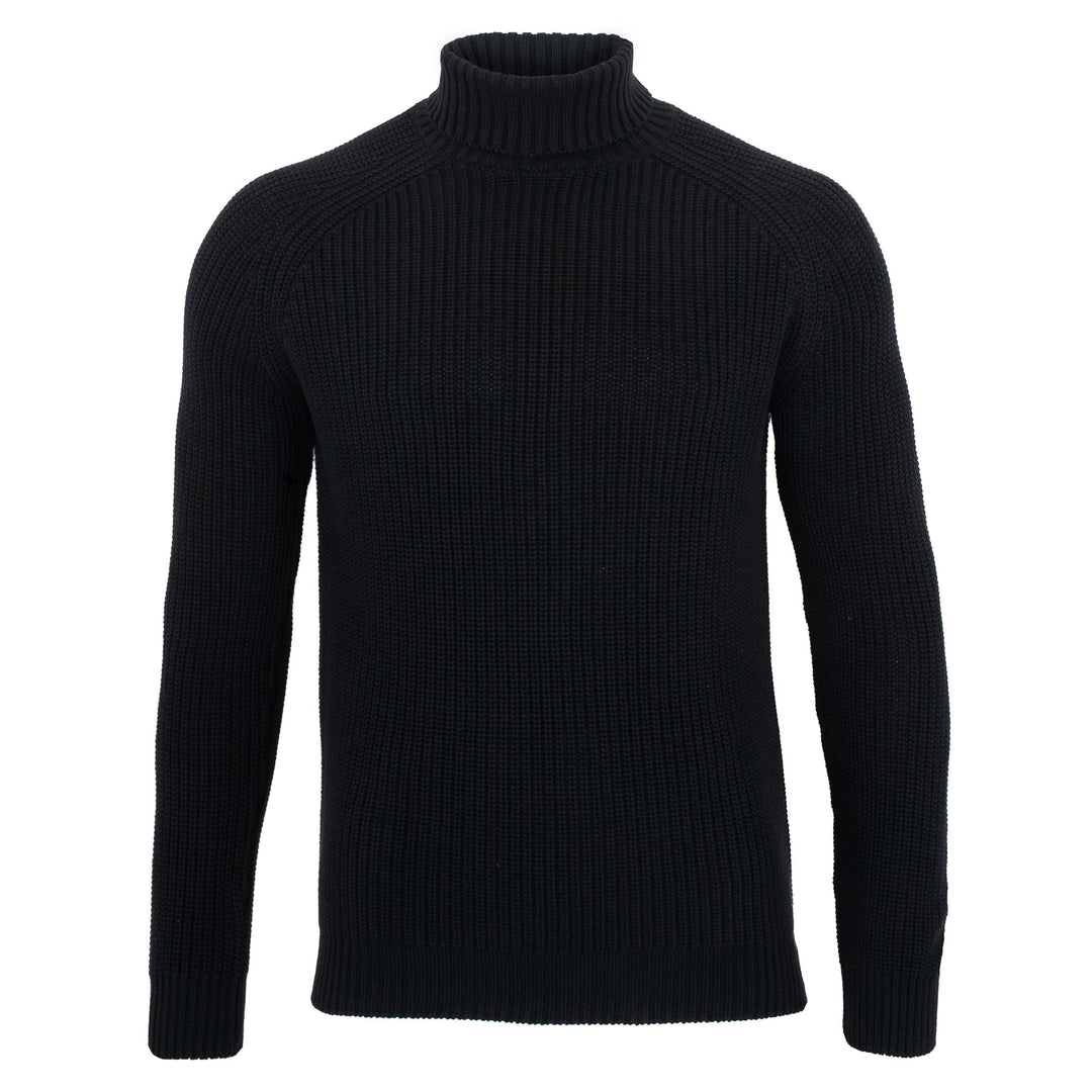 Mens Midweight Cotton Fisherman Rib Knit Roll Neck Jumper – Paul