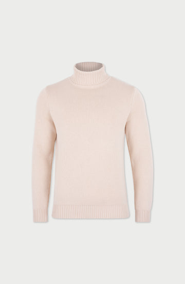 ecru mens cotton roll neck submariner by paul james