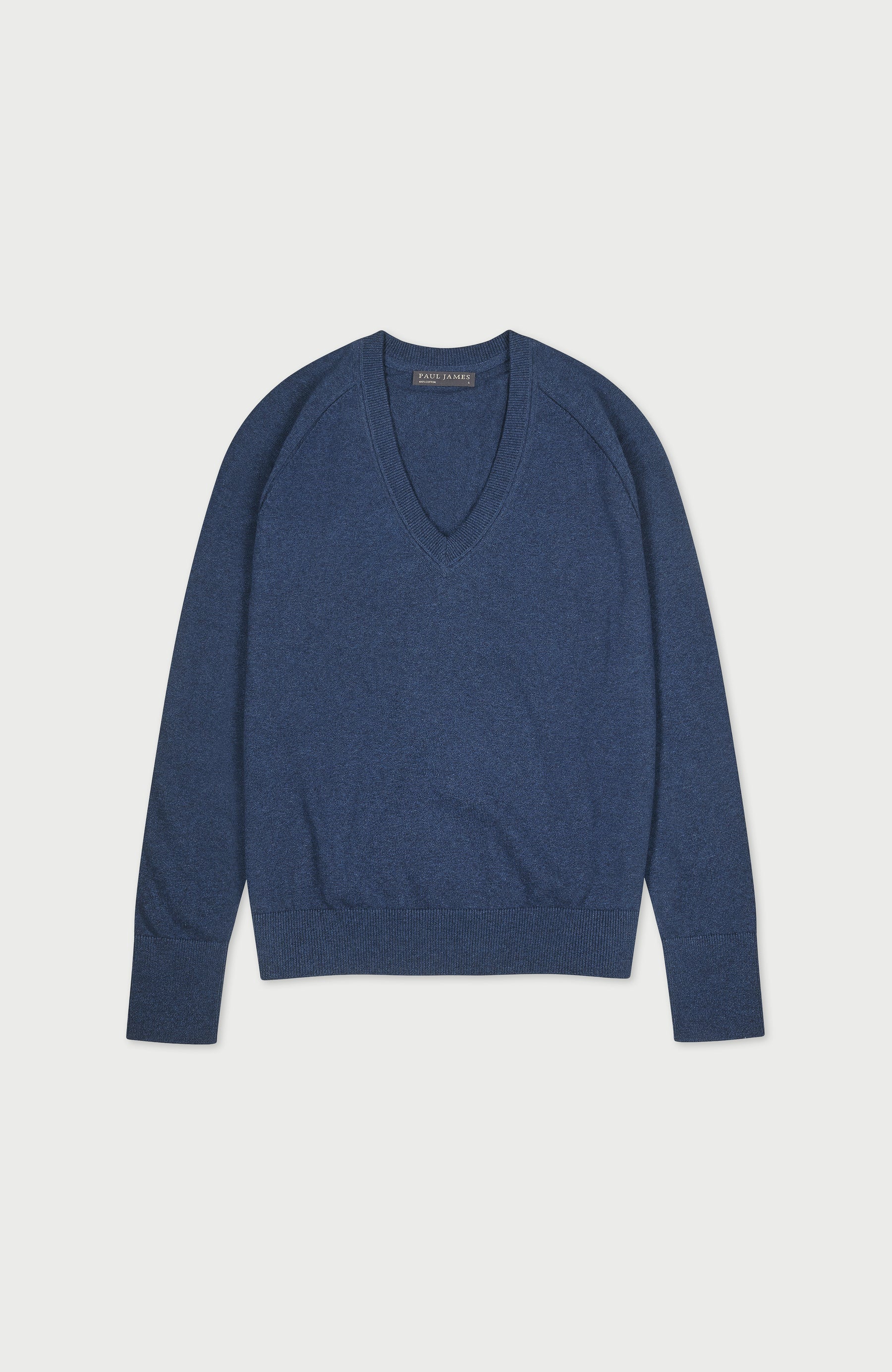 Womens Lightweight Cotton Deep V Neck Jumper