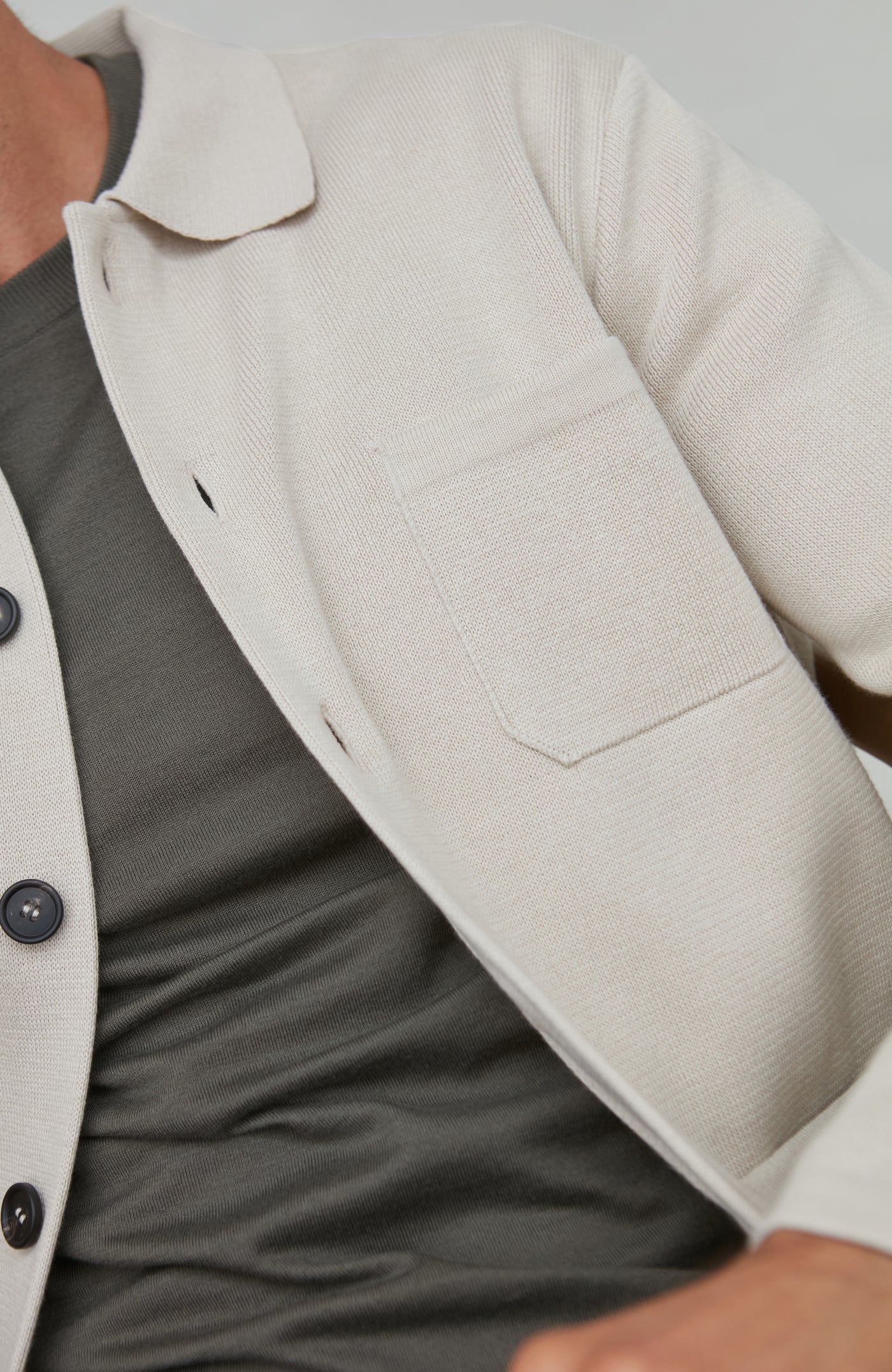 light beige mens overshirt