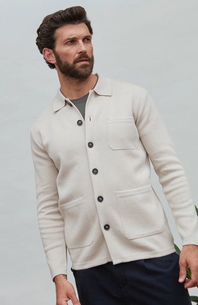 light beige mens overshirt