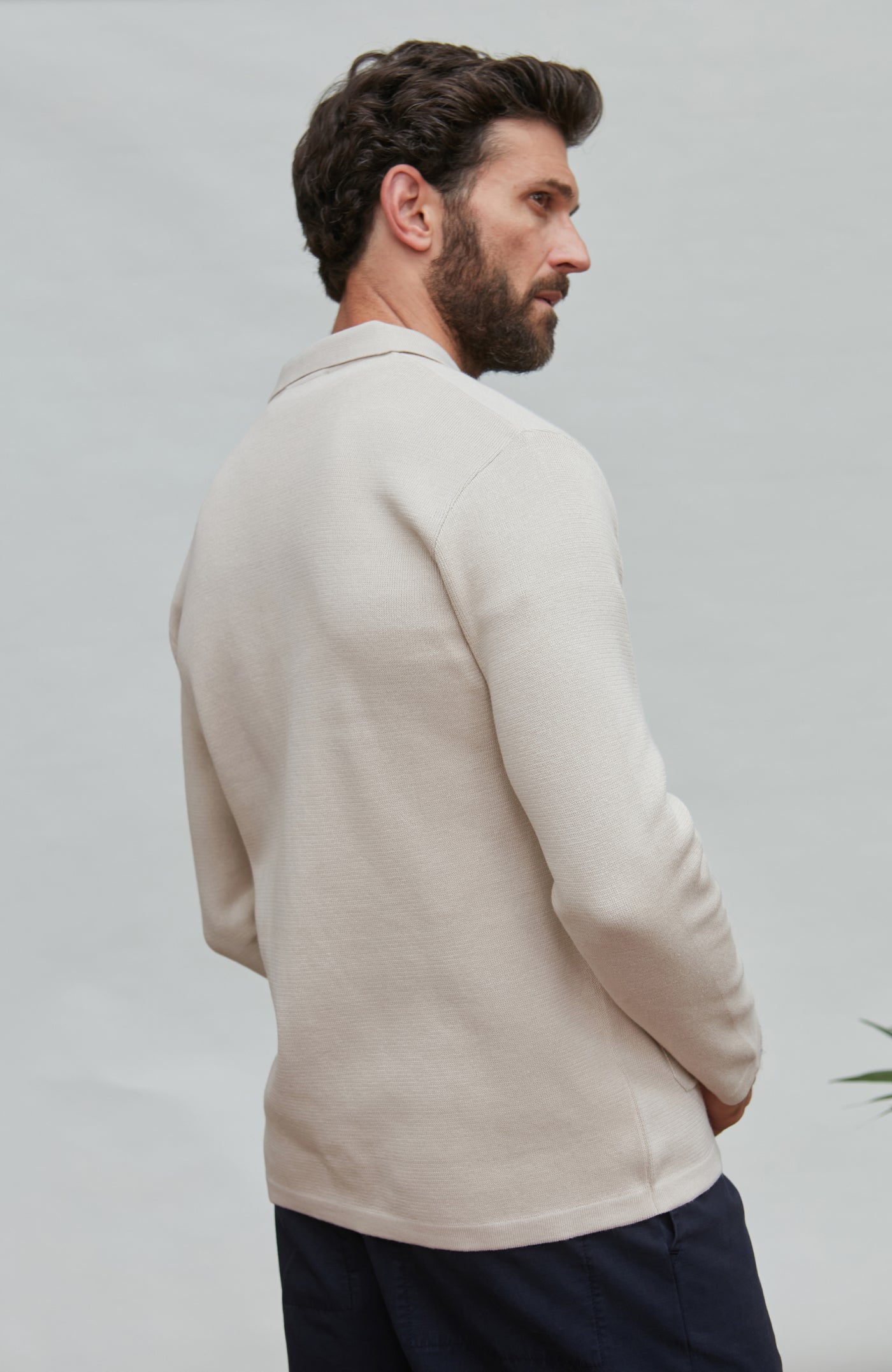 light beige mens overshirt