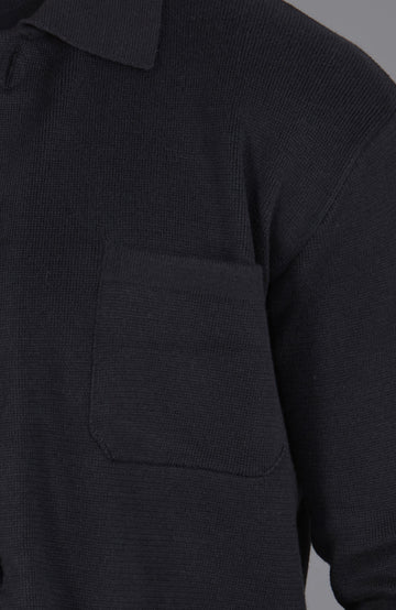 mens black cotton work shirt by Paul James