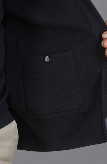 mens black cotton work shirt by Paul James