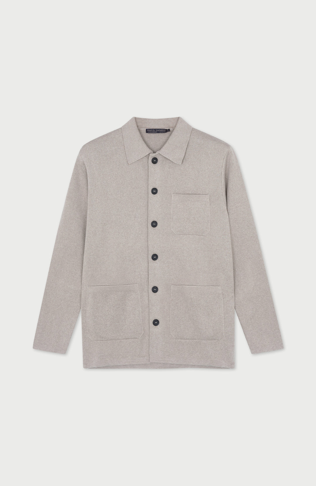 Fawn Mens Cotton Workshirt By Paul James Knitwear