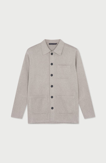 Fawn Mens Cotton Workshirt By Paul James Knitwear