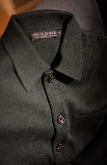 Green Mens Cotton Workshirt by Paul James