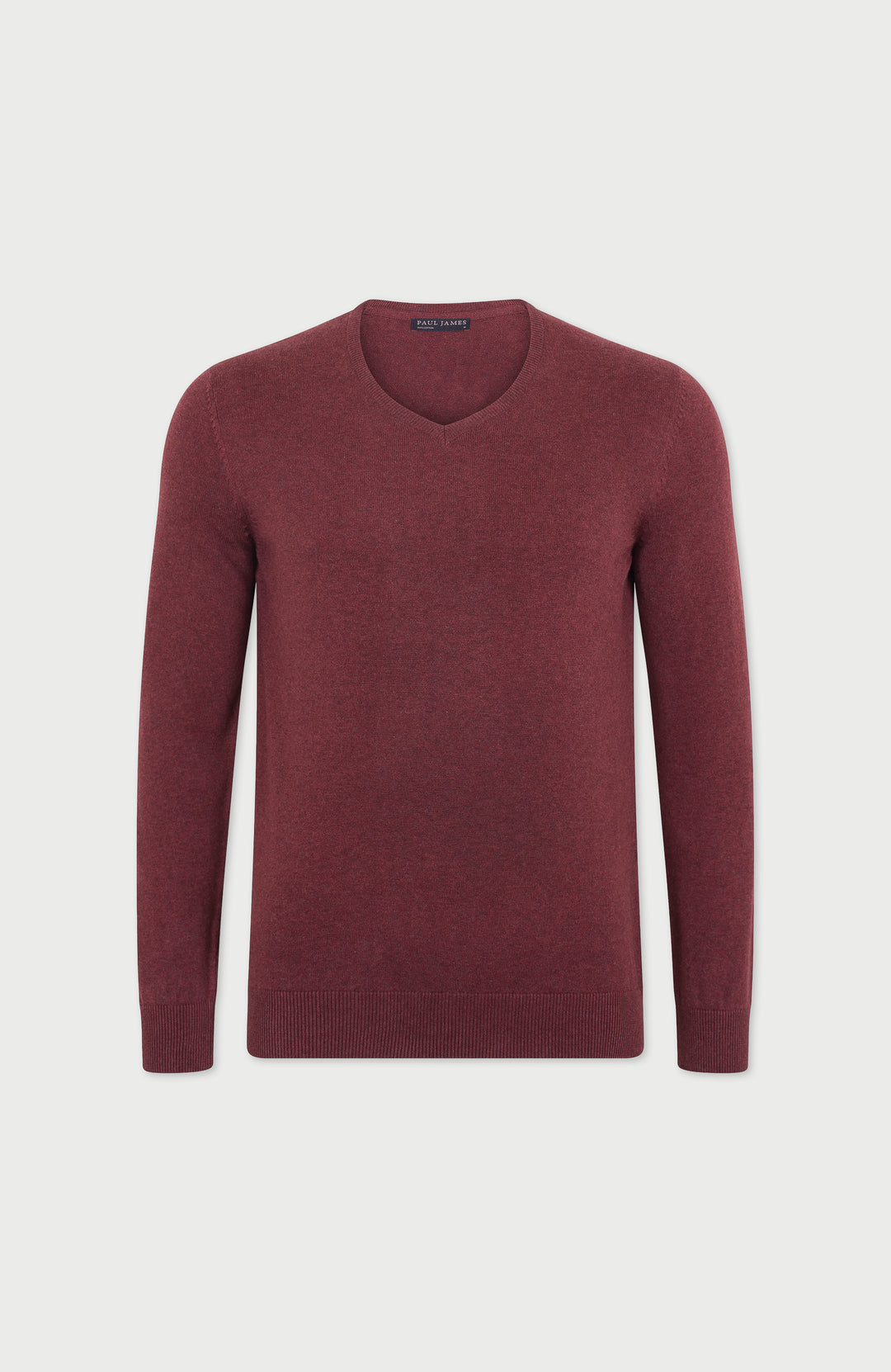 port Men's V-neck Cotton Sweater by Paul James