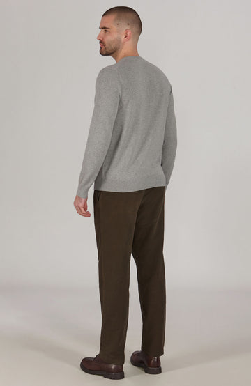 grey mens round neck cotton jumper