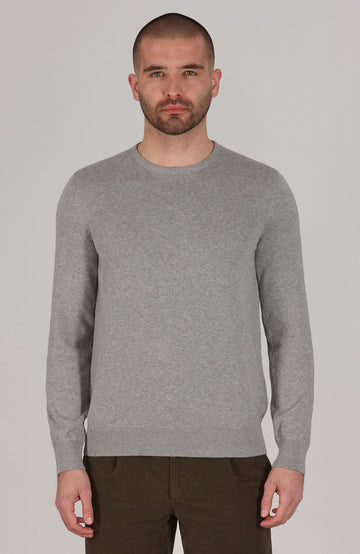 grey mens round neck cotton jumper