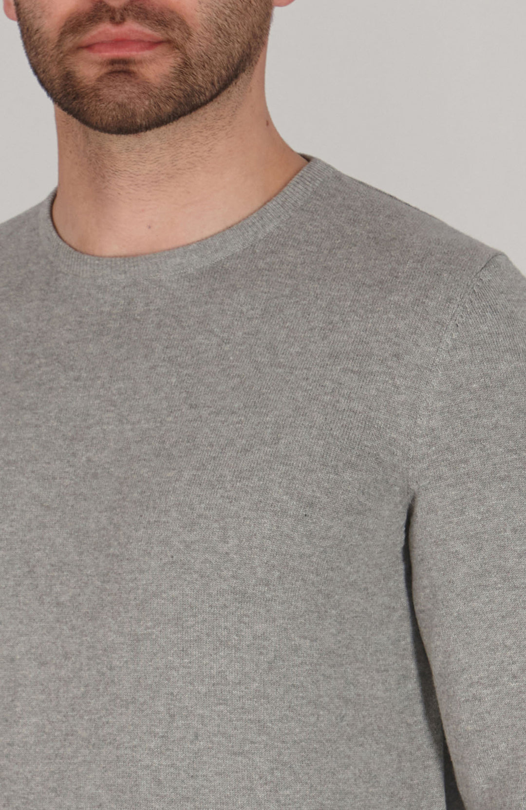 grey mens round neck cotton jumper