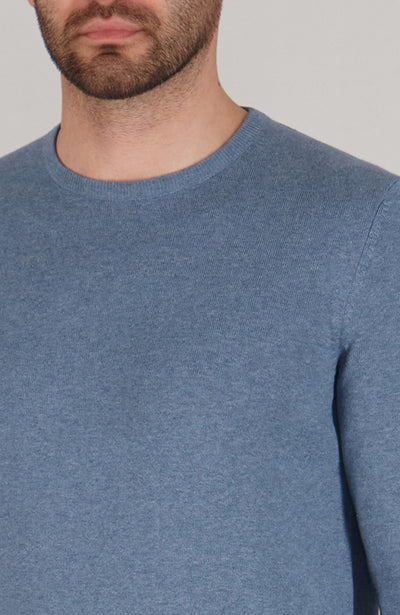 Herrenpullover aus 100 % Baumwolle mit Rundhalsausschnitt 