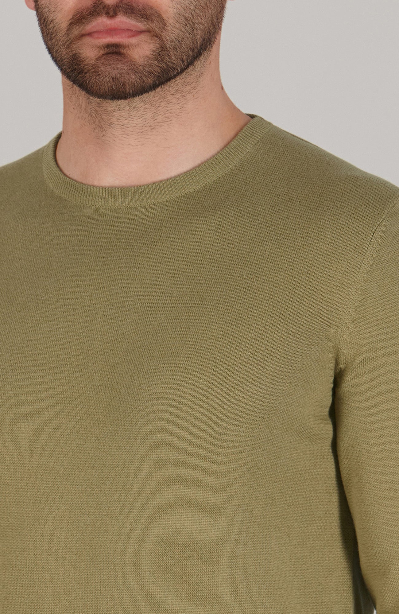 Herrenpullover aus 100 % Baumwolle mit Rundhalsausschnitt 
