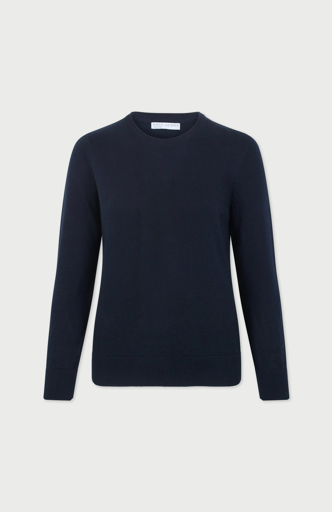 Navy Womens Cotton Crew Neck Jumper By Paul James