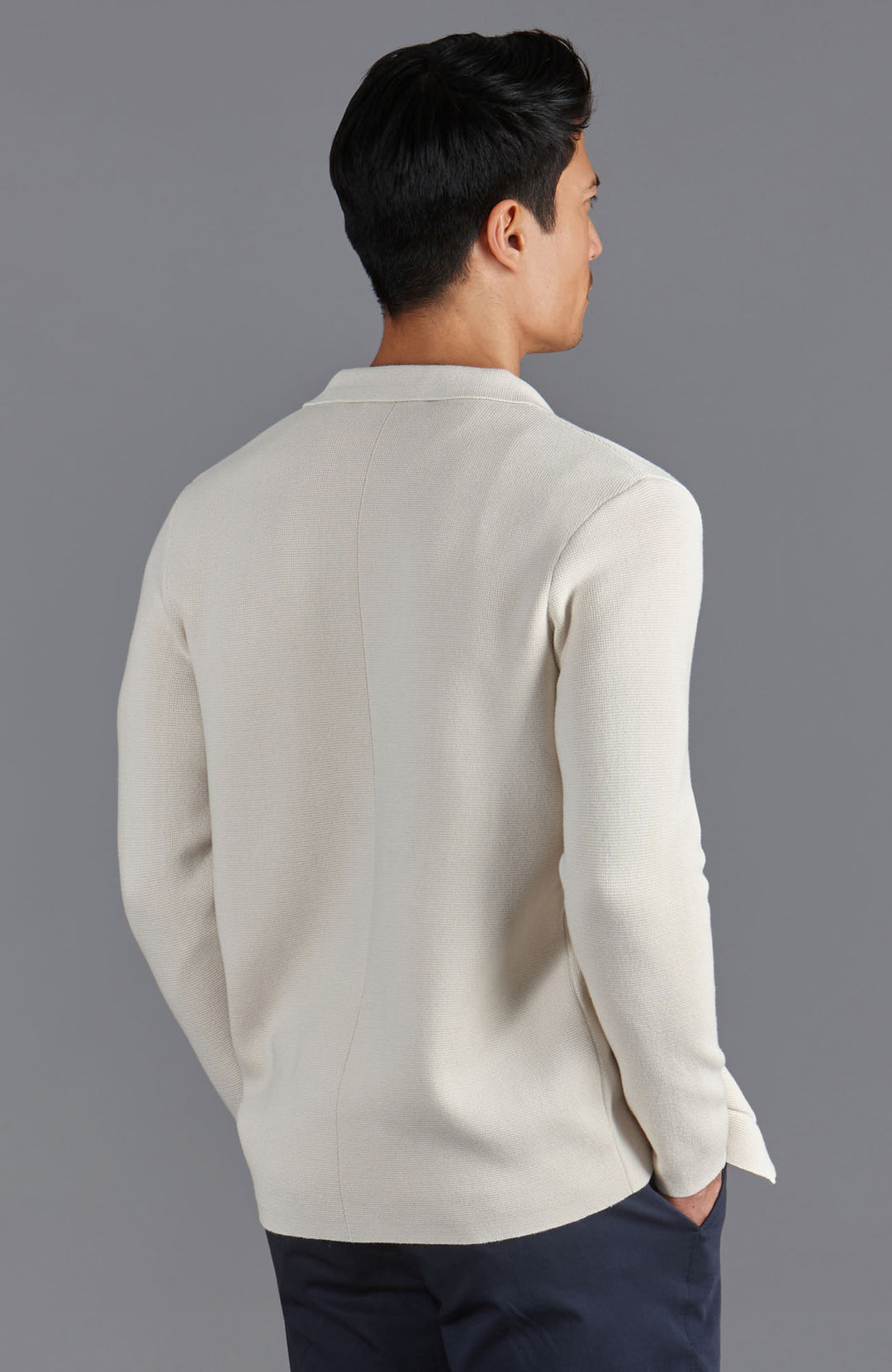 Mens Midweight Cotton Deconstructed Knitted Blazer – Paul James